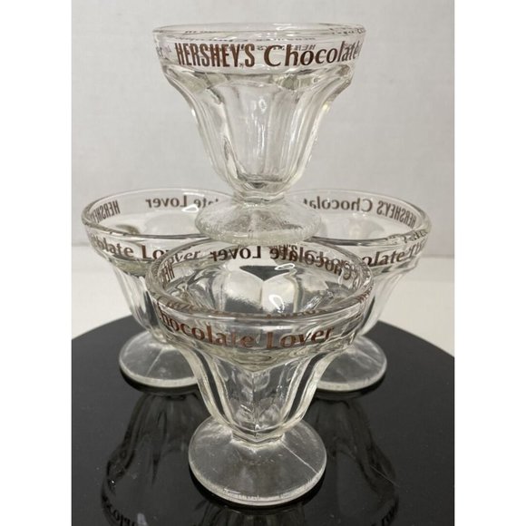 4 Hershey's Chocolate Lover Ice Cream Sundae 3oz Parfait Cups 3.25" tall - NEW - Picture 6 of 8